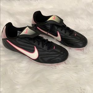 Nike Black and Pink Cleats